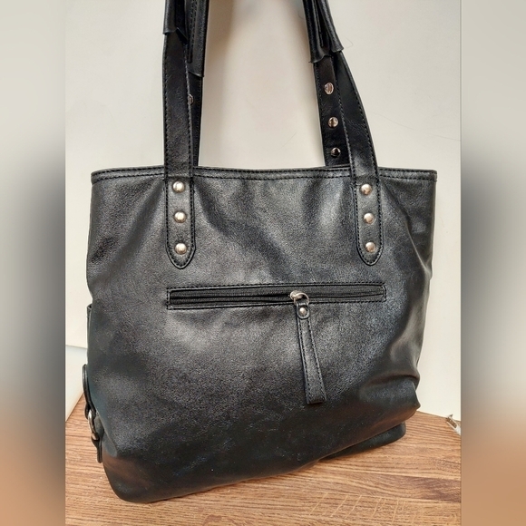 Relic Black Synthetic Double Front Pockets Tote Shoulder Bag - Picture 6 of 16